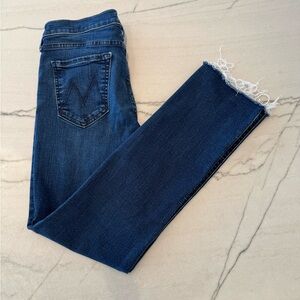 Size 28 Mother The Rascal Ankle Snippet jeans.